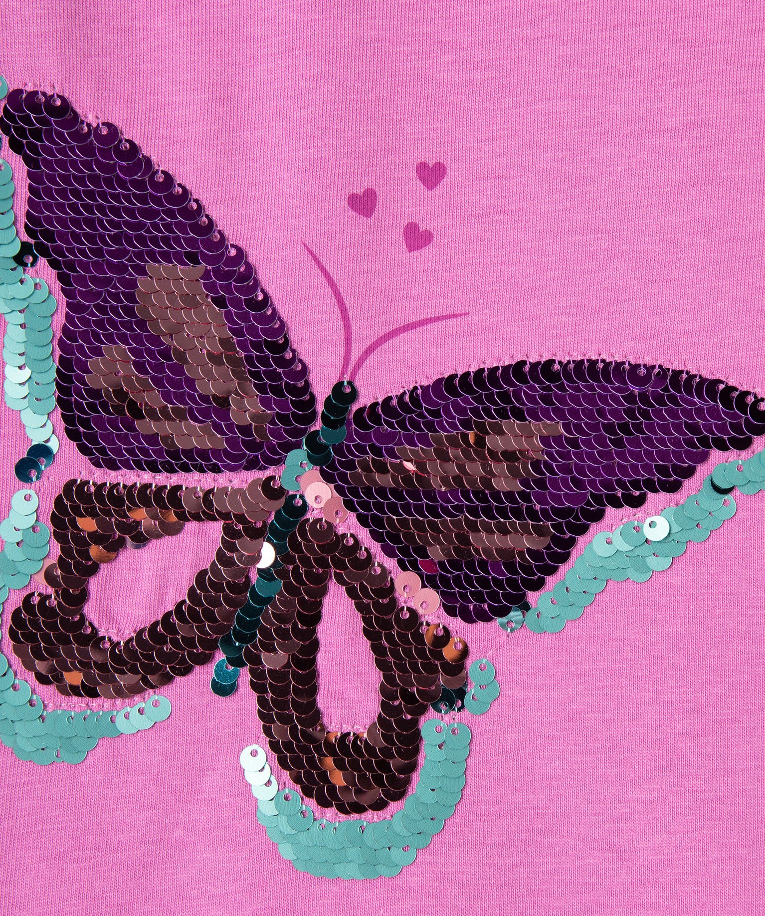Tee-shirt à manches longues avec sequins réversibles fille violet | GEMO