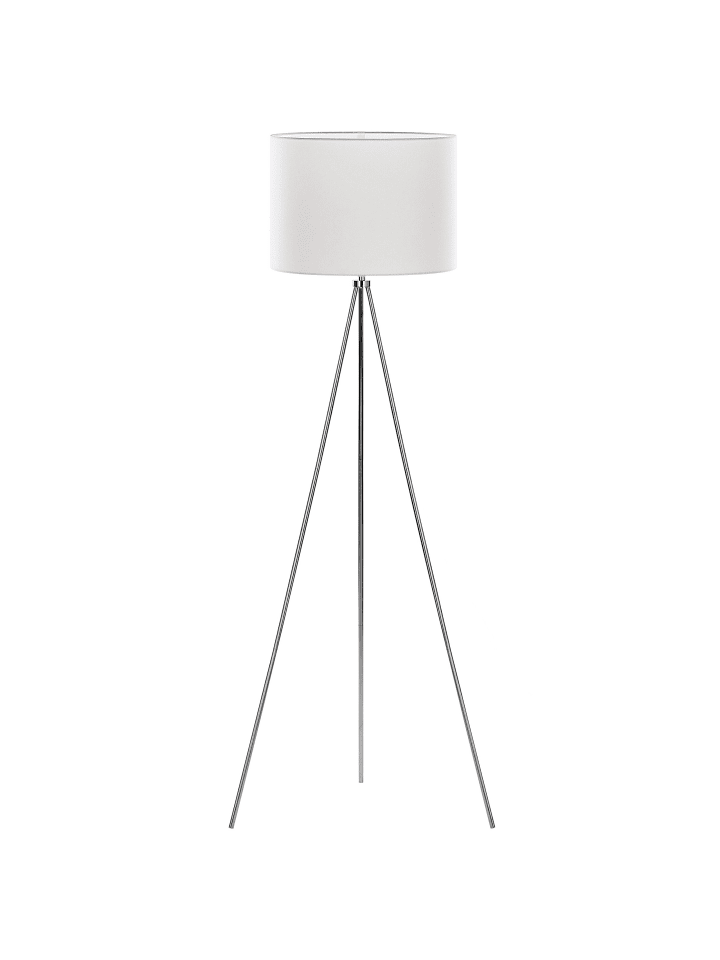 Beliani Stehleuchten VISTULA in Weiß/Silber - (W) 55 x (H) 148 x (L) 55 cm günstig kaufen onesize