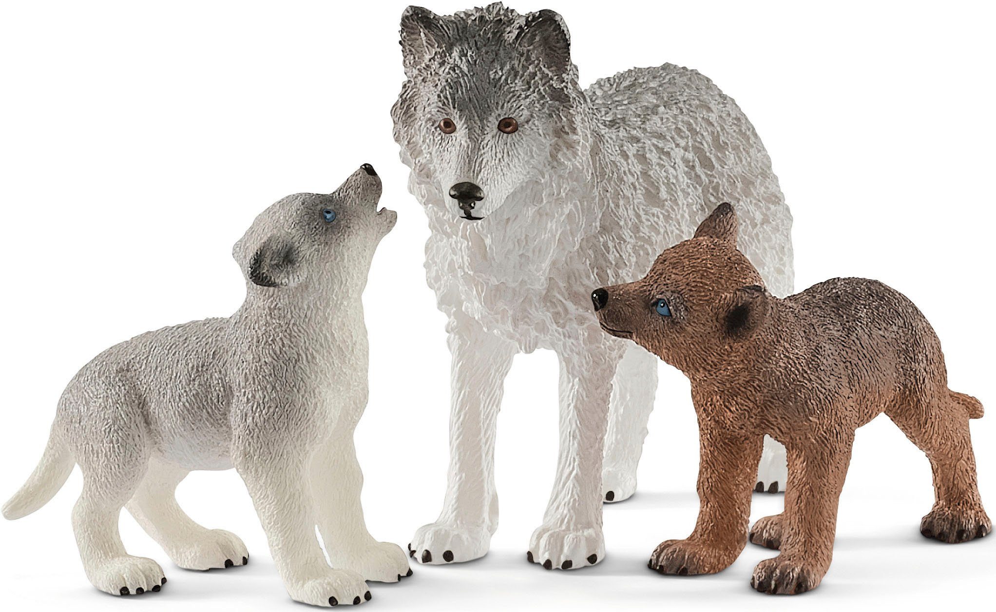 Schleich® Spielfigur WILD LIFE, Wolfsmutter mit Welpen (42472), (Set)