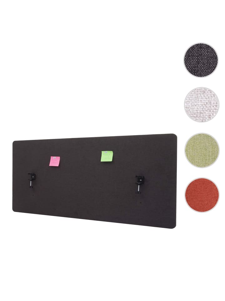 MCW Akustik-Tischtrennwand G75, 60x140cm braun-grau günstig kaufen onesize