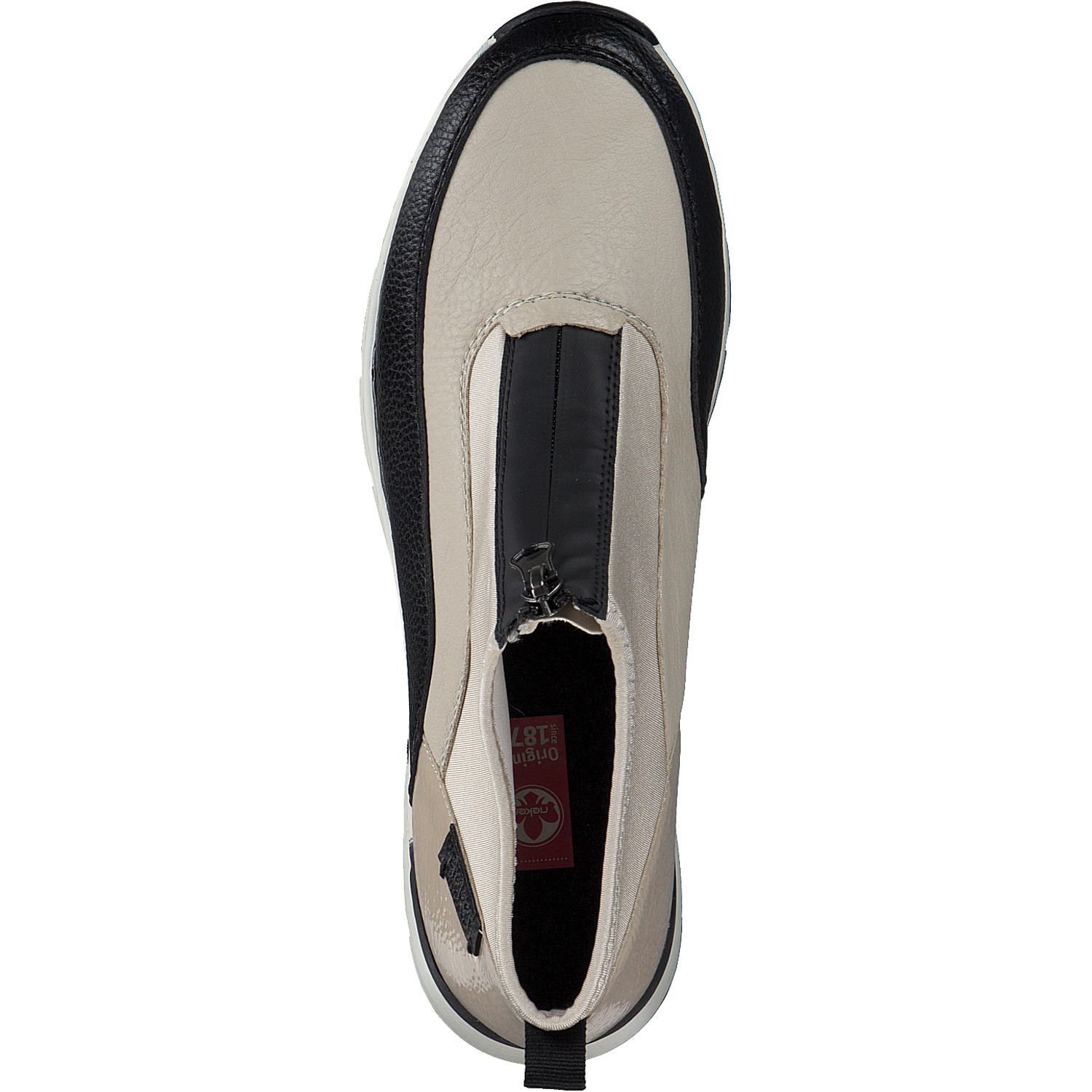 Rieker N6352, Stiefeletten, Damen, Schwarz/Weiss