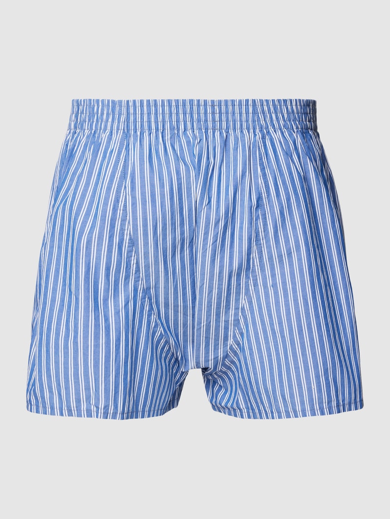 Boxershorts mit Streifenmuster im 3er-Pack Modell 'Webboxer' in marineblau