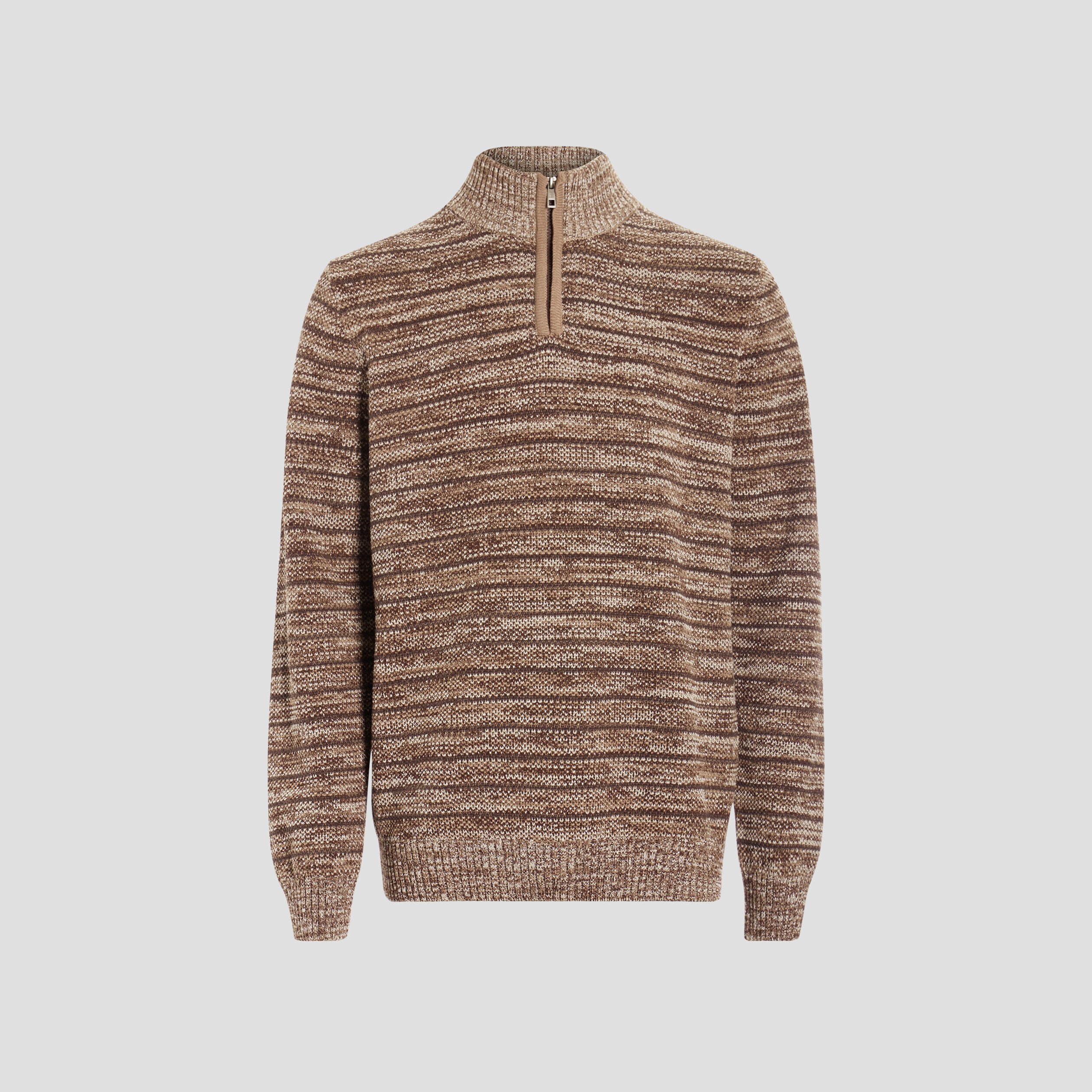 Pull avec col montant camel homme | La Halle