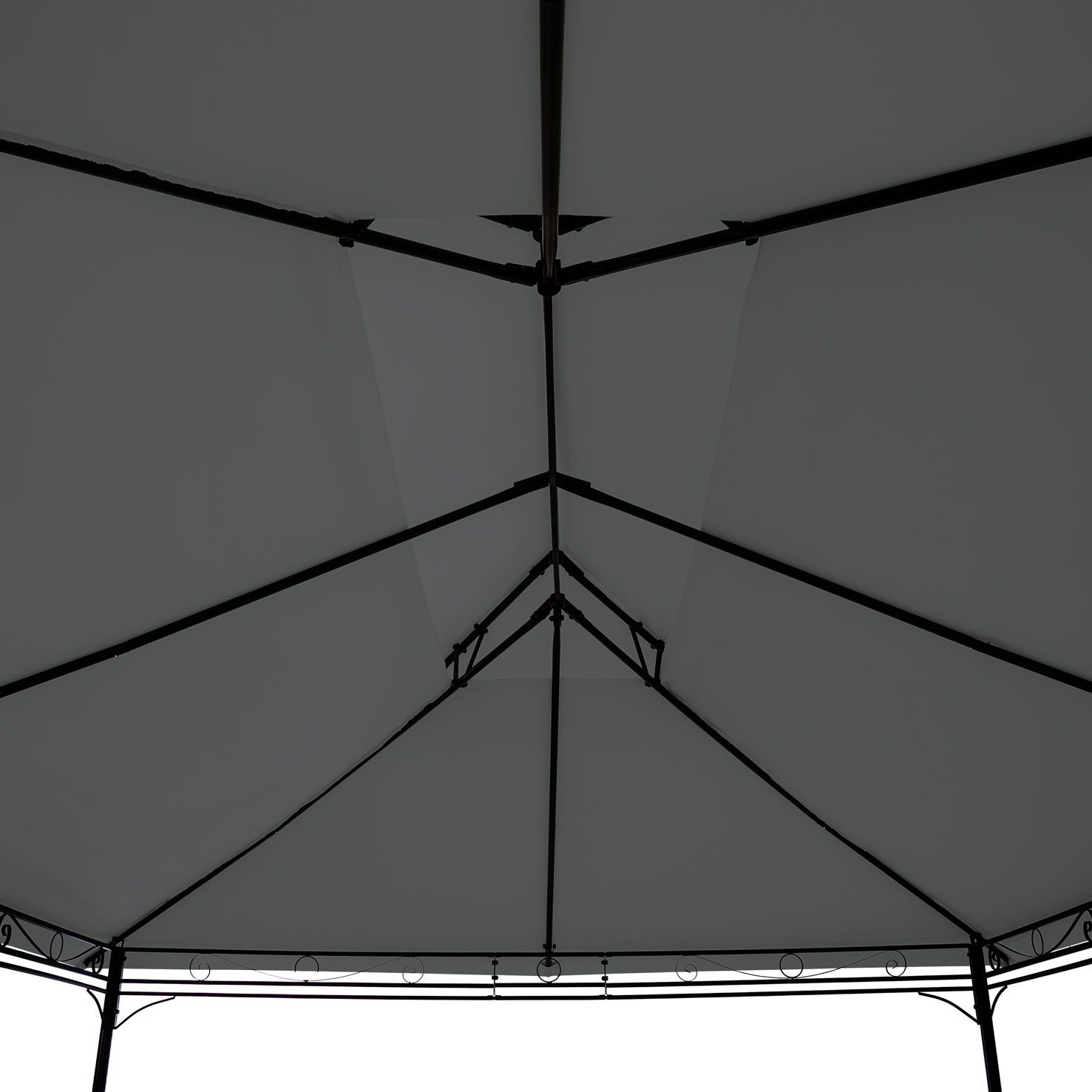 tectake Pavillon Emine, mit 6 Seitenteilen, (Set inkl. Seitenteile), Verstellbare Höhe