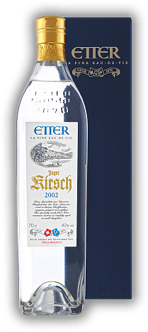 Etter Kirsch Zuger alt Jahrgang 2002 Etter Kirsch Zuger alt Jahrgang 2002 Nur in limitierter Menge. Jahrgang 2002 - 0,7	 Liter - Vol 42%