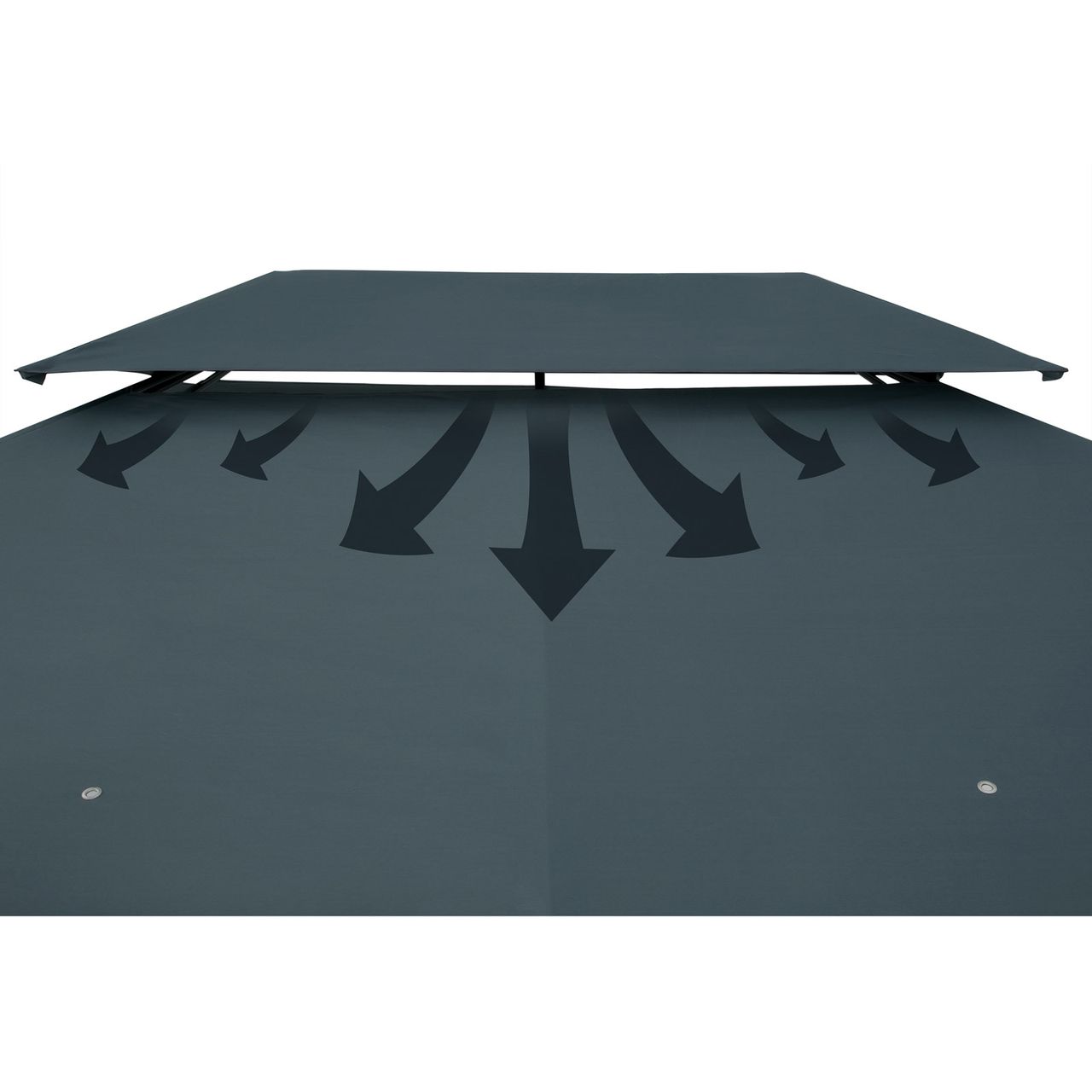 Casaria Pavillon Topas Anthrazit 3x4m UV-Schutz 50