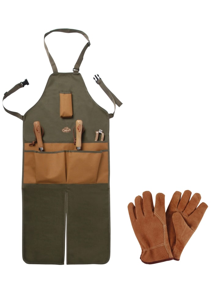 Esschert Design 2-tlg. Set: Grillschürze in Grün günstig kaufen onesize