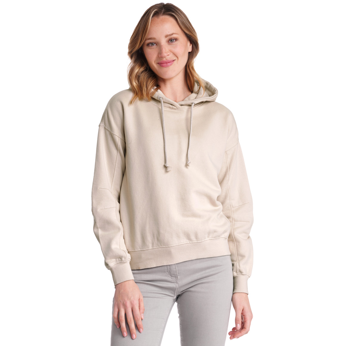 Damen Hoodie mit Print auf der Kapuze