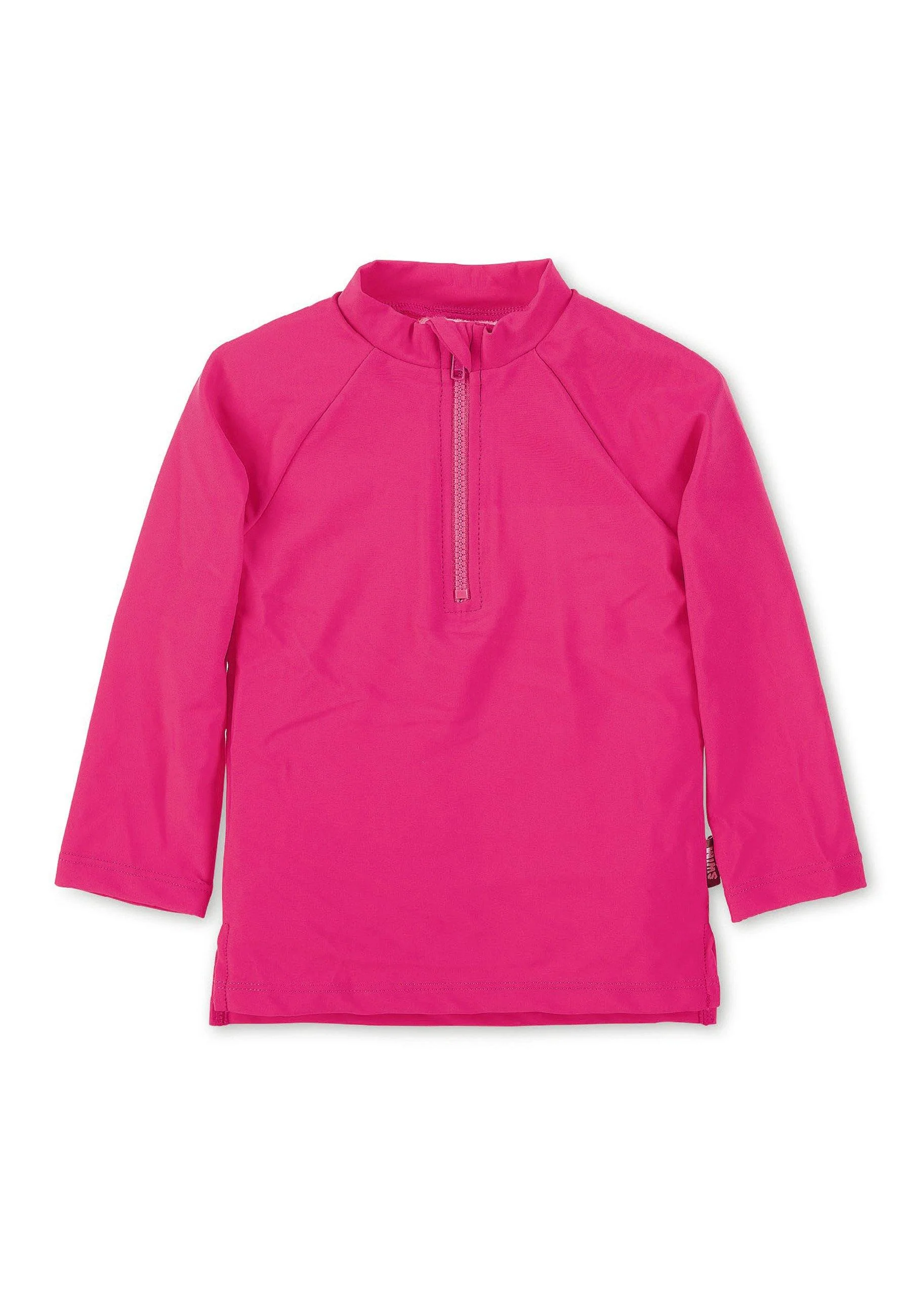 Langarm-Schwimmshirt uni in Blau, Marine, Magenta