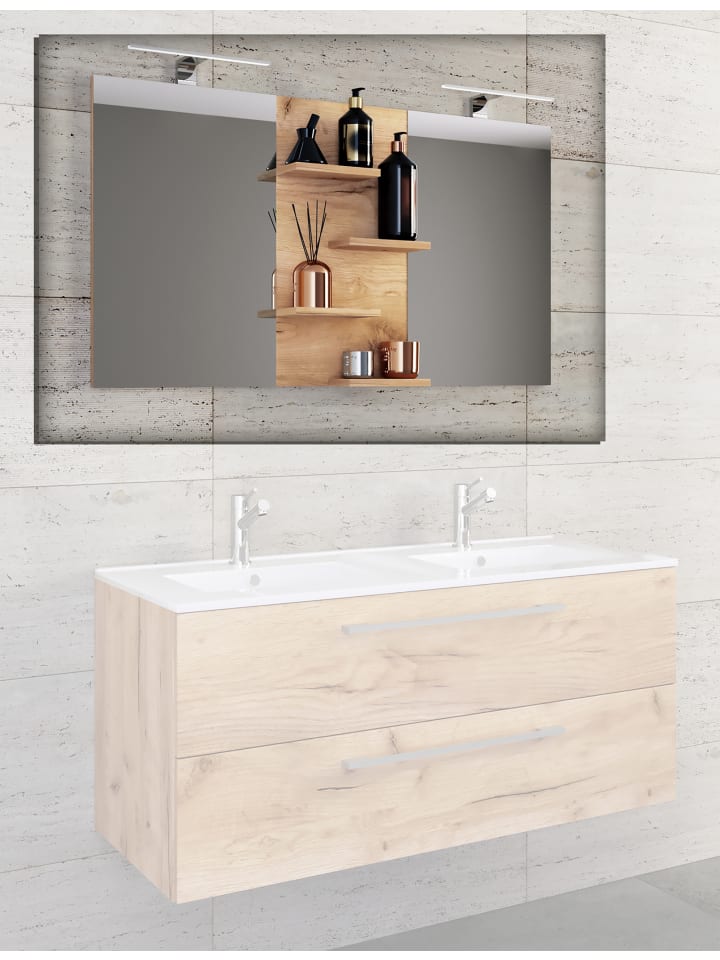 VCM  Breiter Badspiegel Spiegel Budasi mit Ablage in Honig-Eiche günstig kaufen onesize
