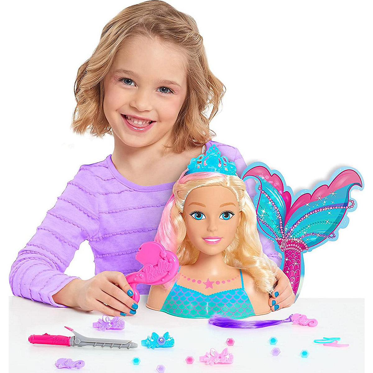 Barbie Dreamtopia Mermaid Stylinghead, 22-tlg.