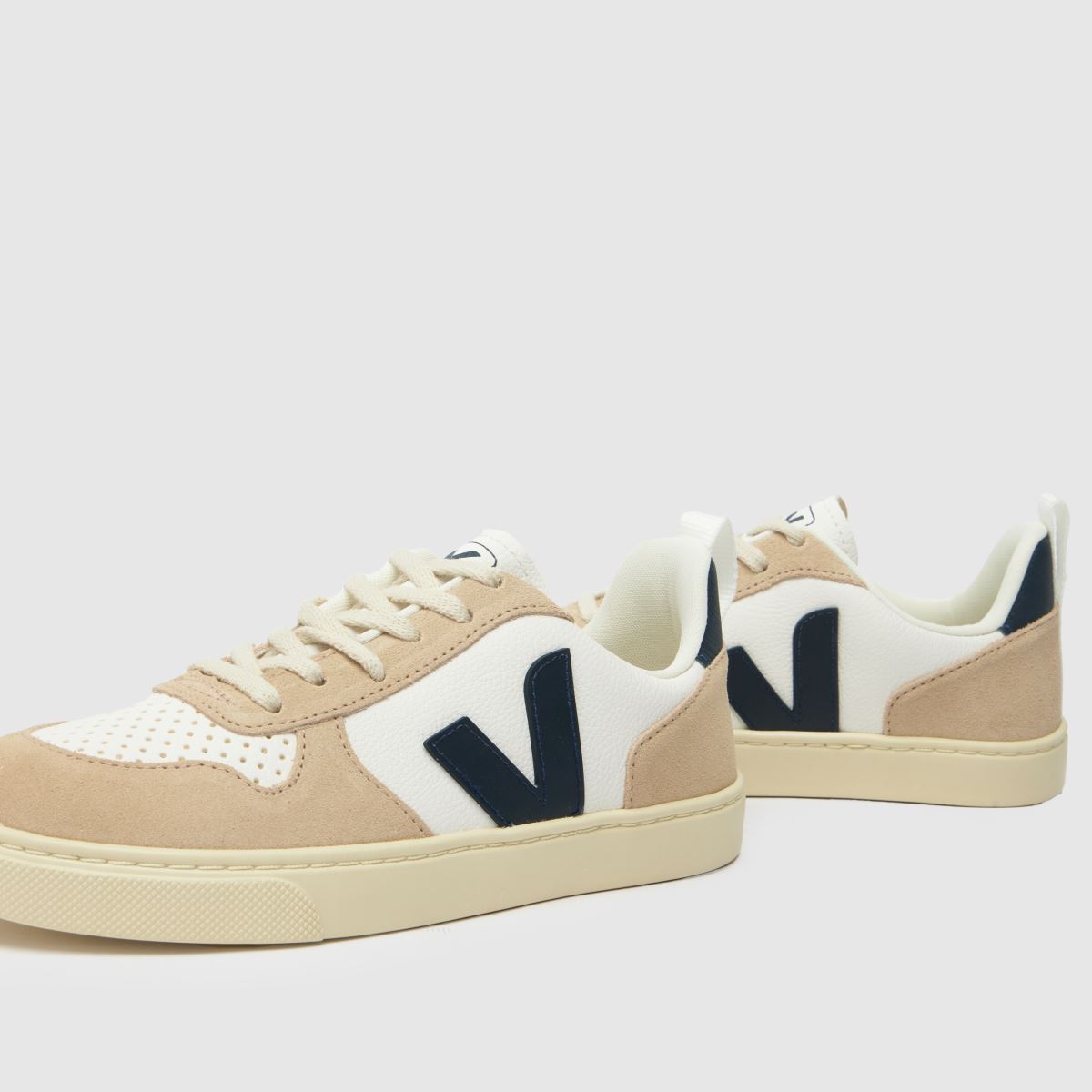 VEJA vita & marinblå v-10 juniorsneakers för pojkar