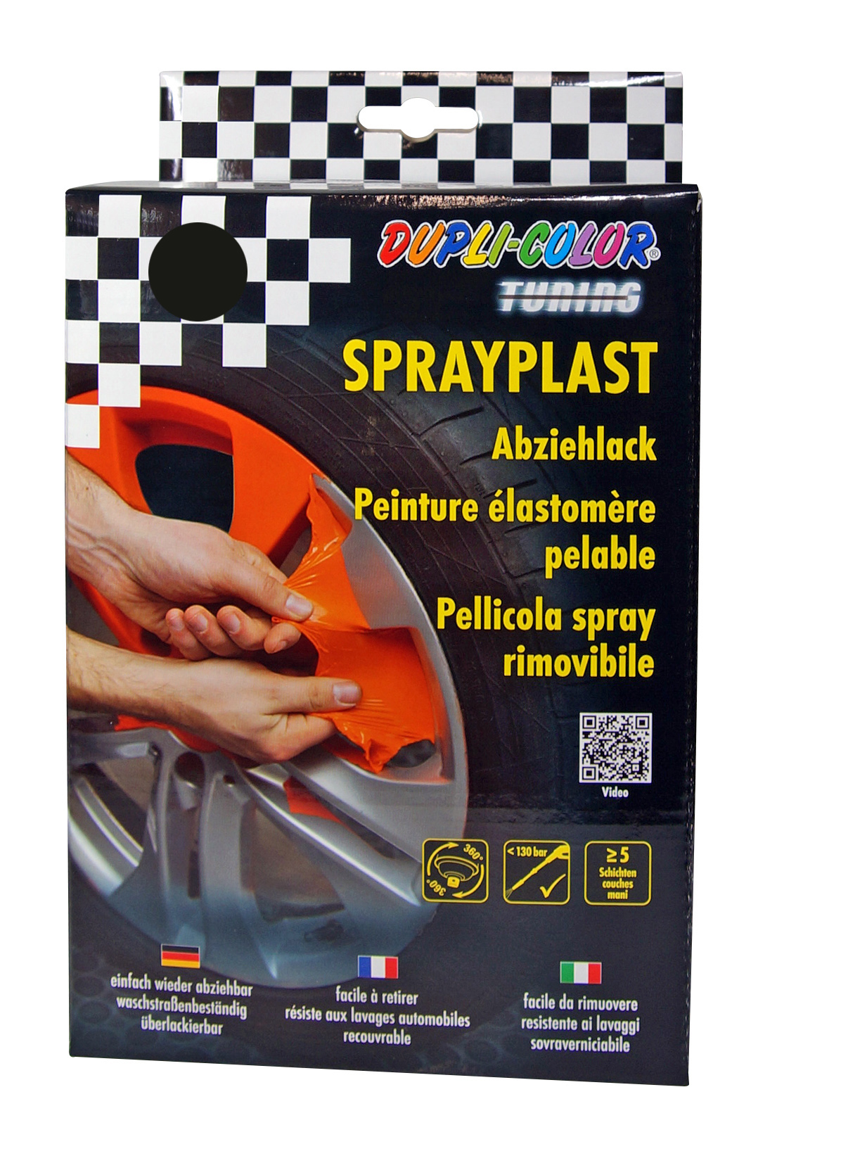Sprühfolien-Set schwarz matt von Motip, 2 Stück à 400 ml - ATU
