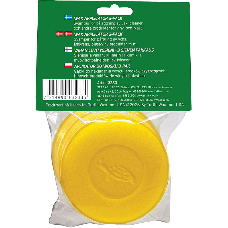 Turtle Wax applicator 3-pk, Turtle wax