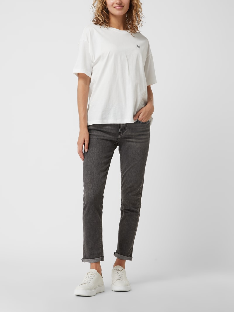 Boyfriend Fit Jeans mit Viskose-Anteil in anthrazit