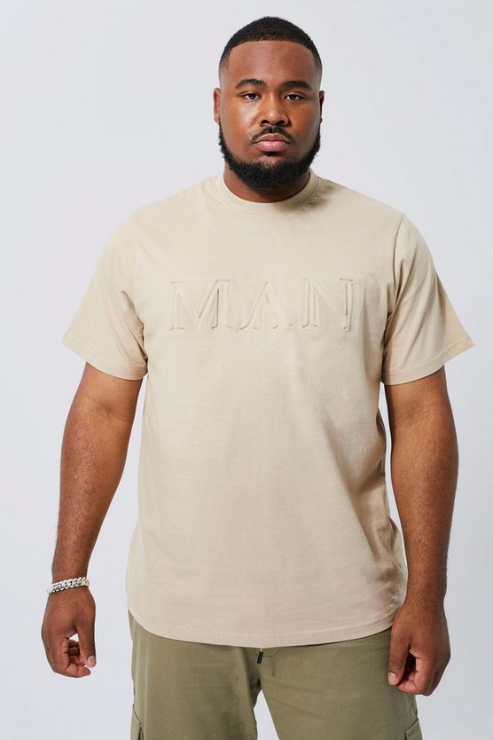 Plus geprägtes Roman Man T-Shirt