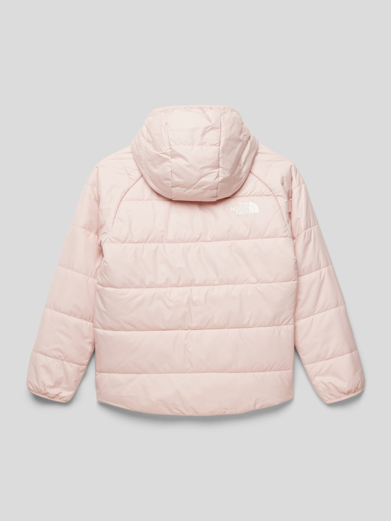 Steppjacke mit Wendefunktion und Kapuze in hellrosa