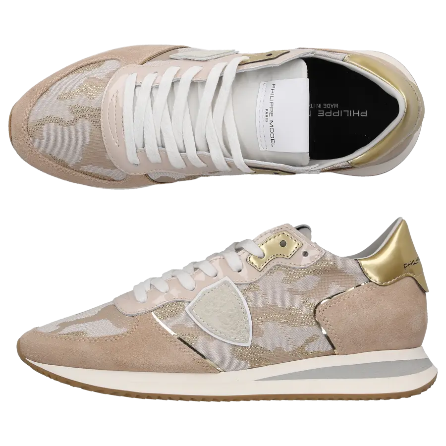 Philippe Model - Sneaker low TRPX Veloursleder Textil - beige