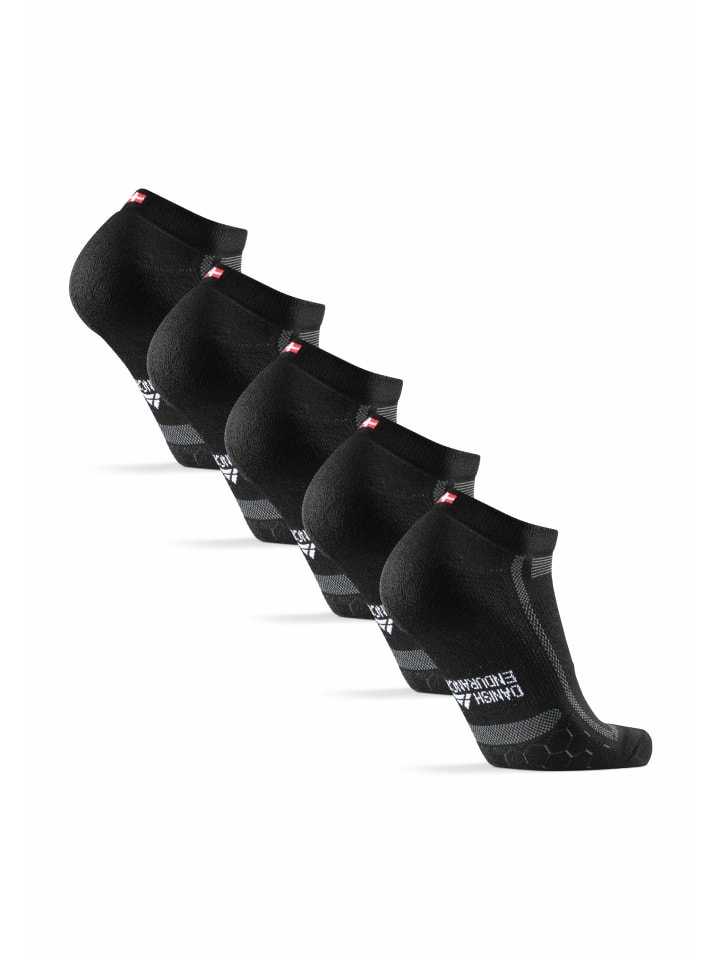 DANISH ENDURANCE Laufsocken Long Distance Low-Cut in Black/Grey günstig kaufen