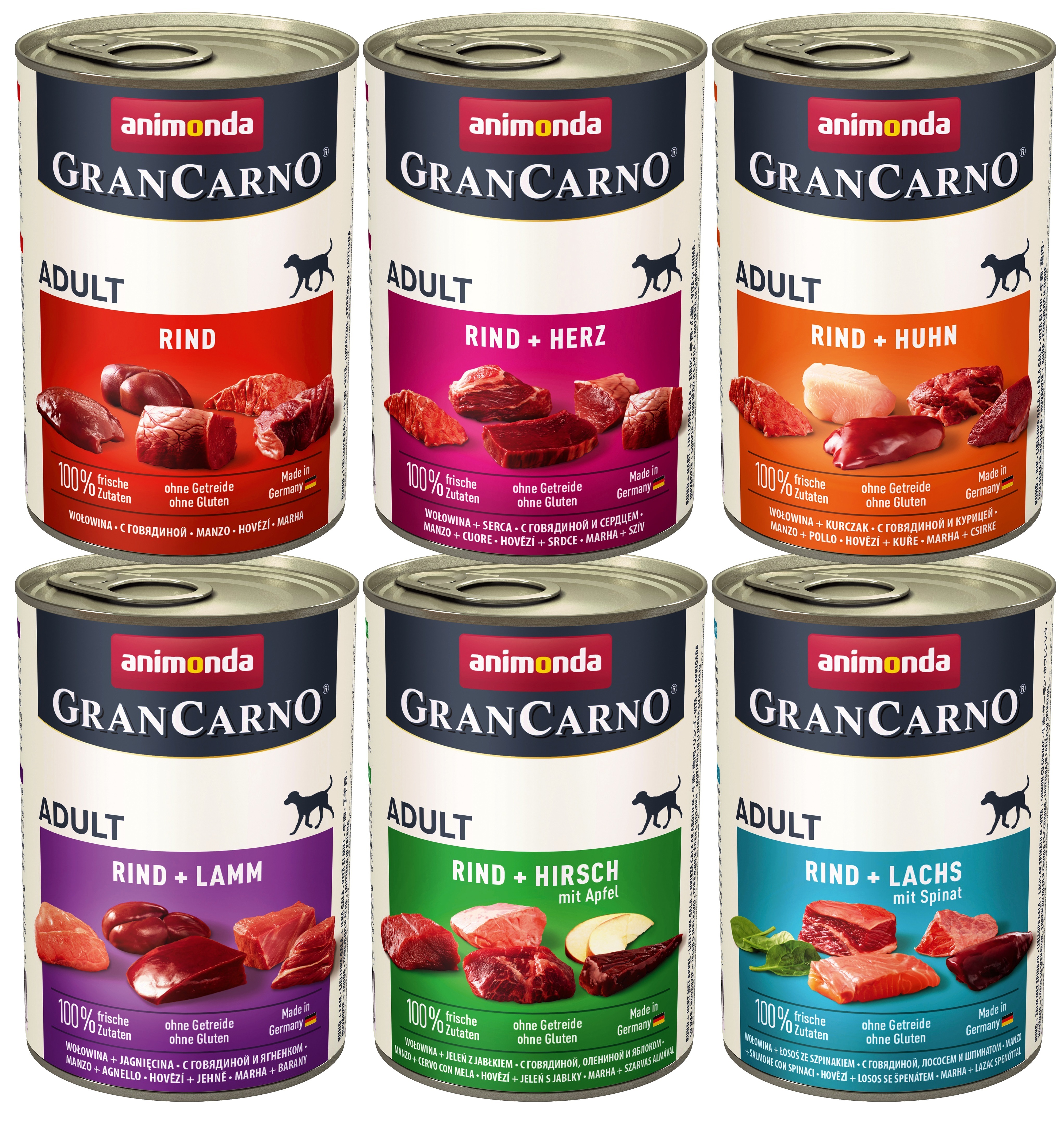 Animonda Hundenassfutter Animonda GranCarno Orignal Adult Mixpaket 6x400g Mixpaket 1