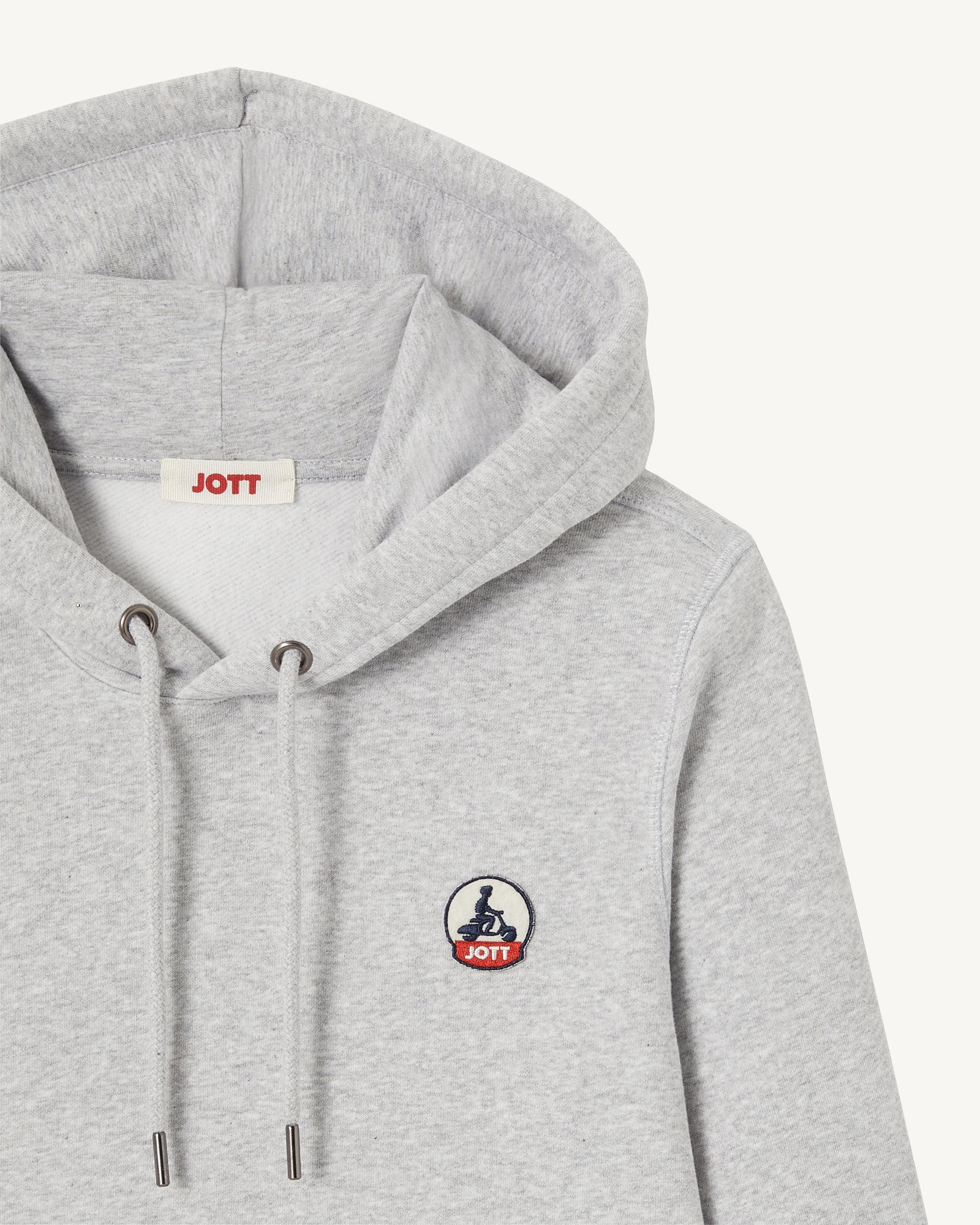 Sweat à capuche femme en coton biologique Gris chiné Livia