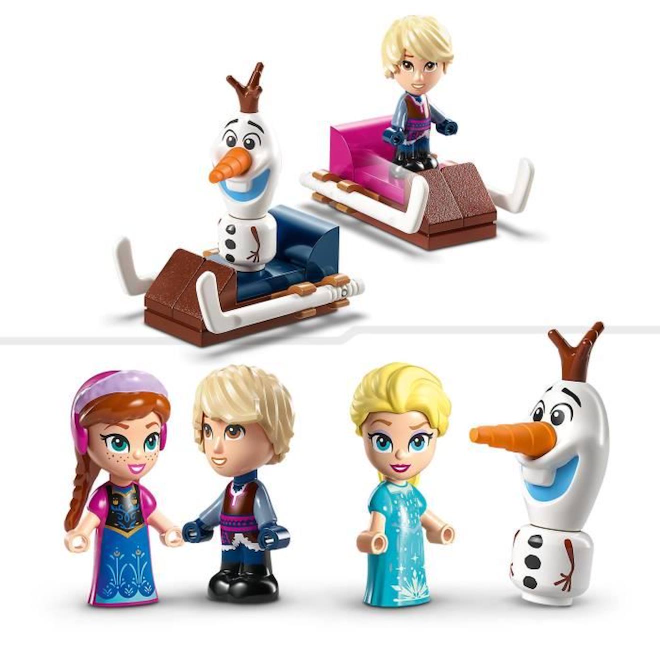 LEGO® DS Princesse 43218 Le Manège Magique d’Anna et Elsa, Jouet Reine des Neiges avec Figurine Olaf bleu
