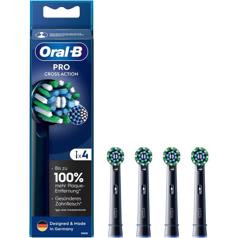 Oral-B Aufsteckbürsten Pro CrossAction 4er - Aufsteckbürsten - schwarz