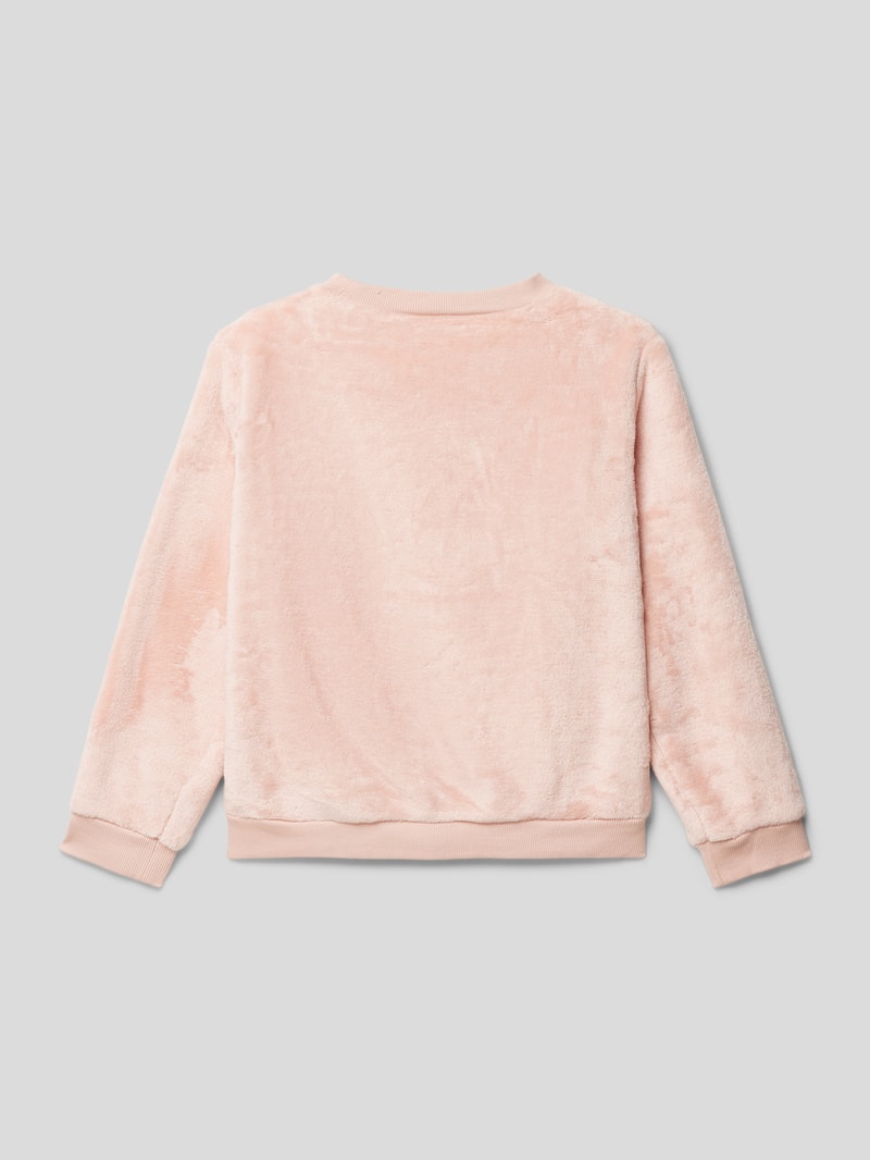 Sweatshirt aus Fleece in hellrosa