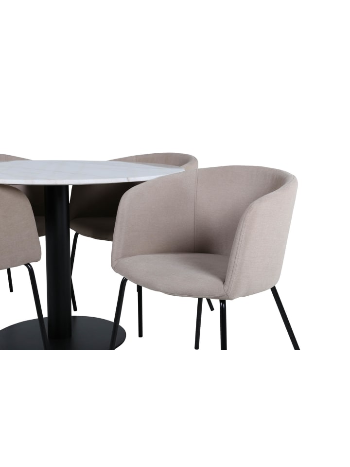 ebuy24 Essgruppe Estelle 79 (5-teilig) Beige 106 x 106 cm günstig kaufen onesize