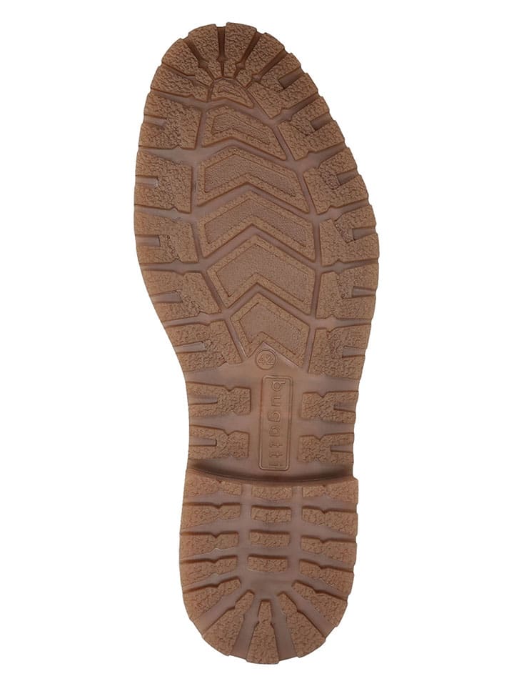 Bugatti Leder-Chelsea-Boots in Braun günstig kaufen