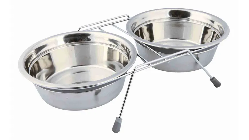 Trixie Eat on Feet Napf-Set Klapperschutz 2 x 1,5 l Hunde Zubehör