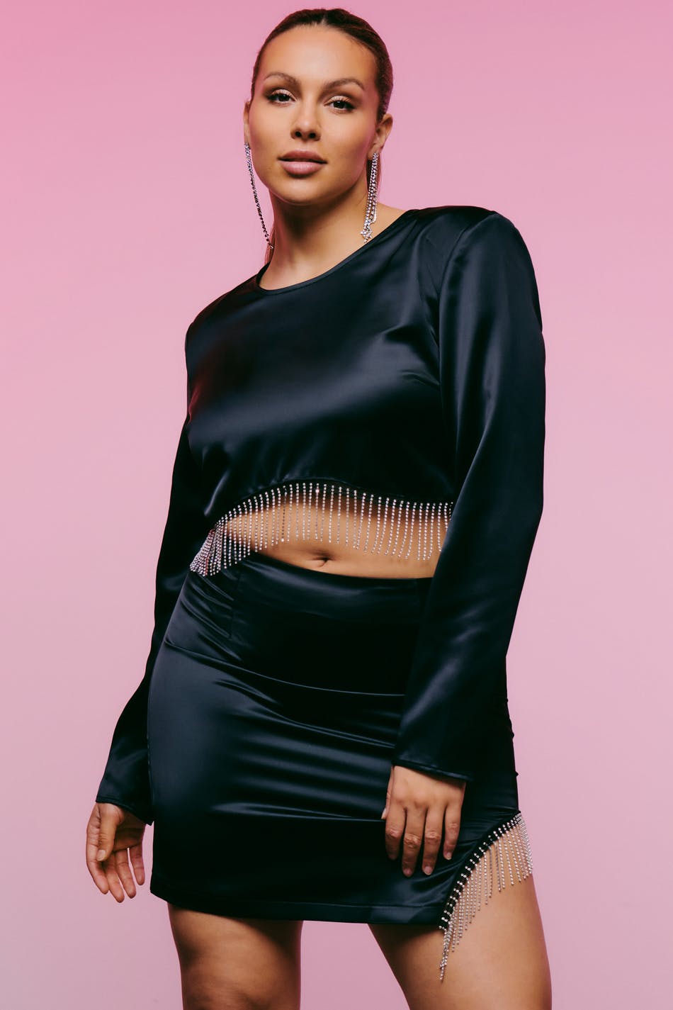 Gemma rhinestone mini skirt