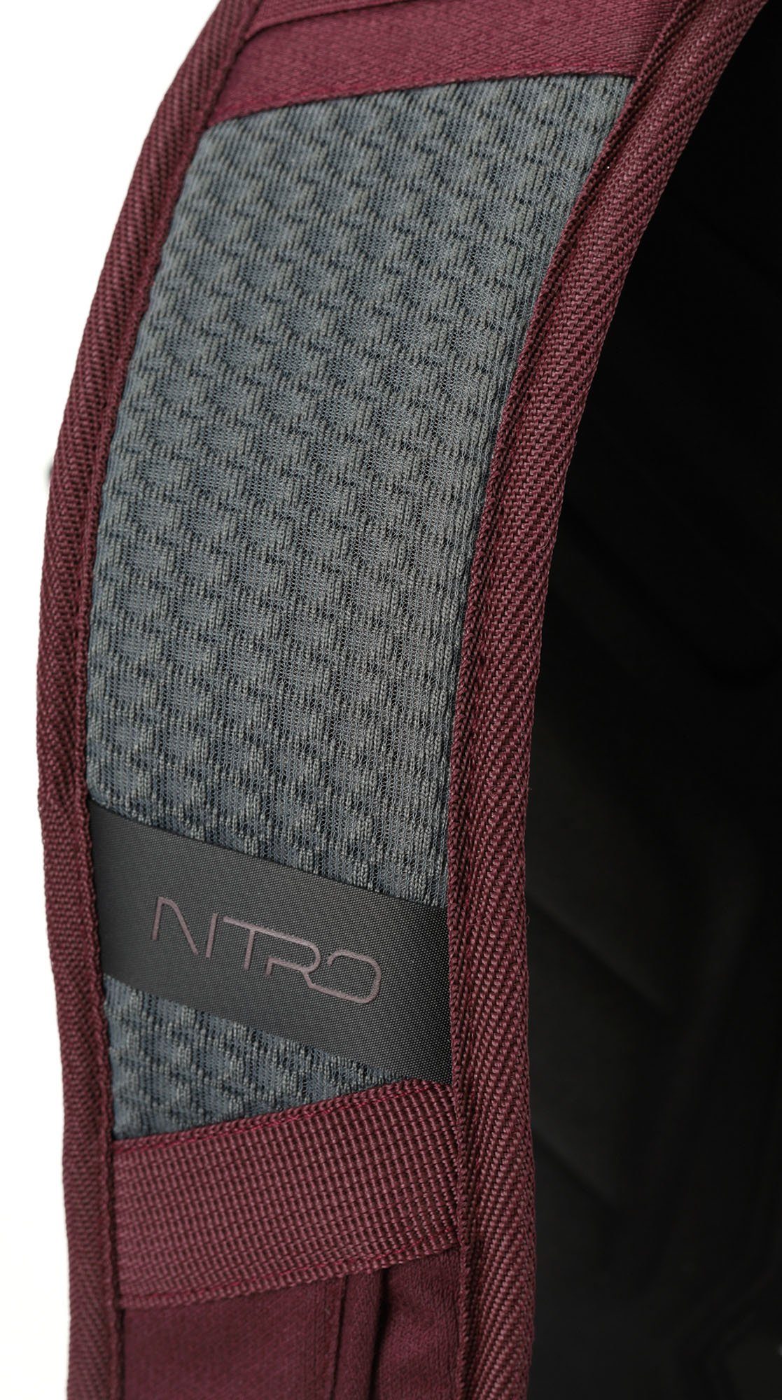 NITRO Trekkingrucksack Rover 14, Wine, speziell für den Wintersport konzipiert
