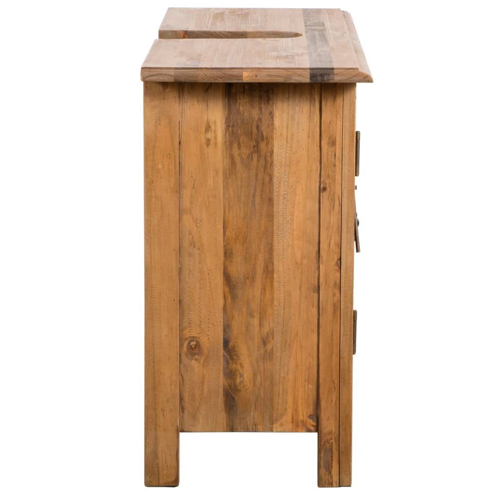 vidaXL Badezimmerspiegelschrank Badezimmer-Unterschrank Massivholz Kiefer 70x32x63 cm