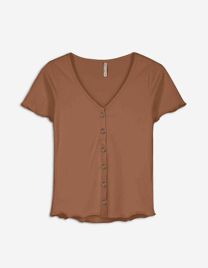 T-Shirt - Knopfverschluss