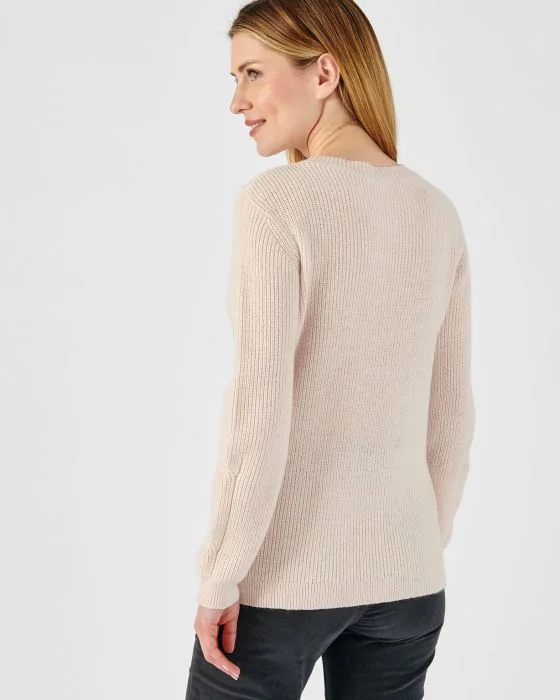 Pull col rond mélange alpaga