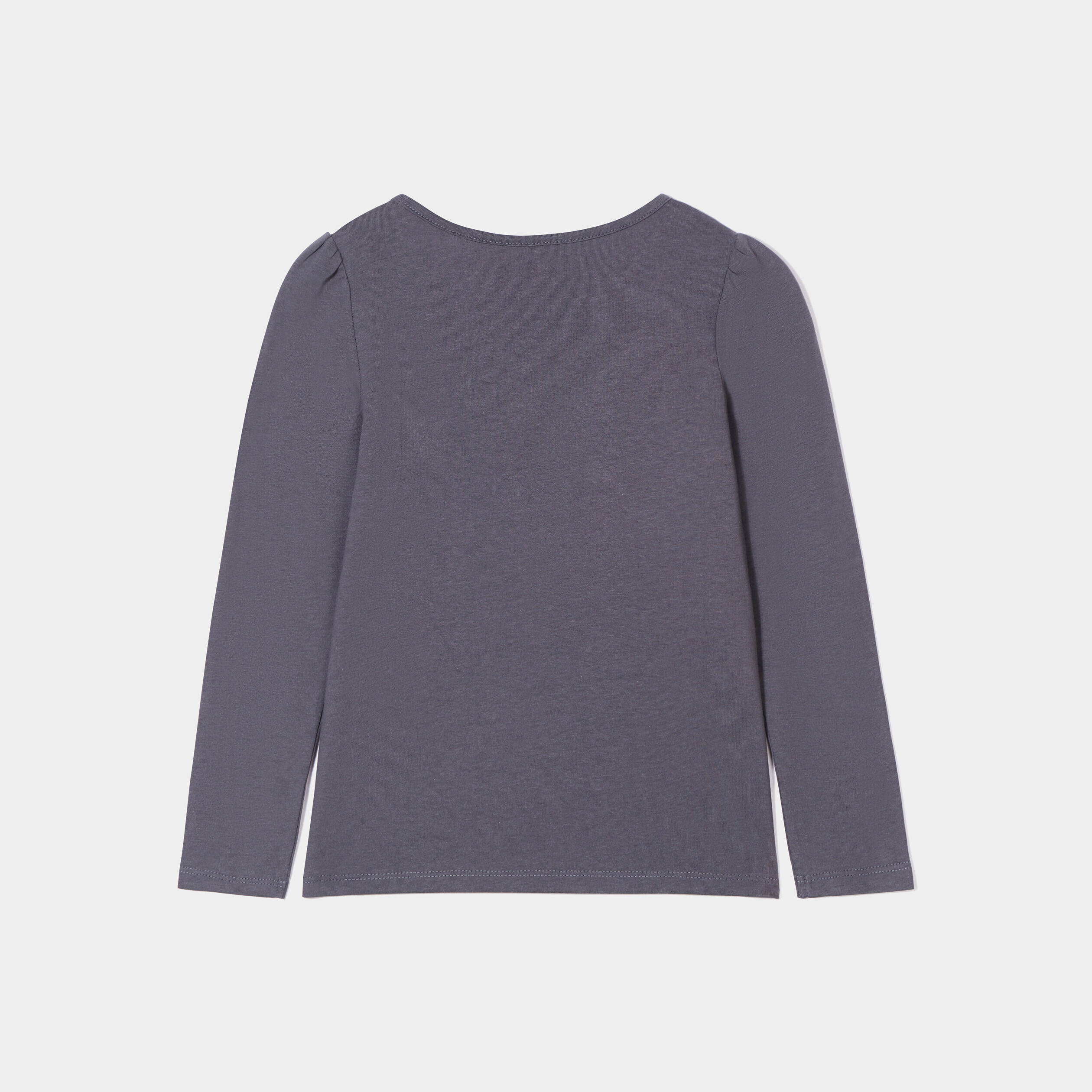 T-shirt droit avec empiècements Creeks gris foncé fille | La Halle