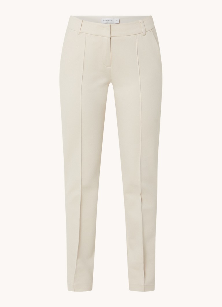 Pantaloni slim fit a vita media Summum con elasticità
