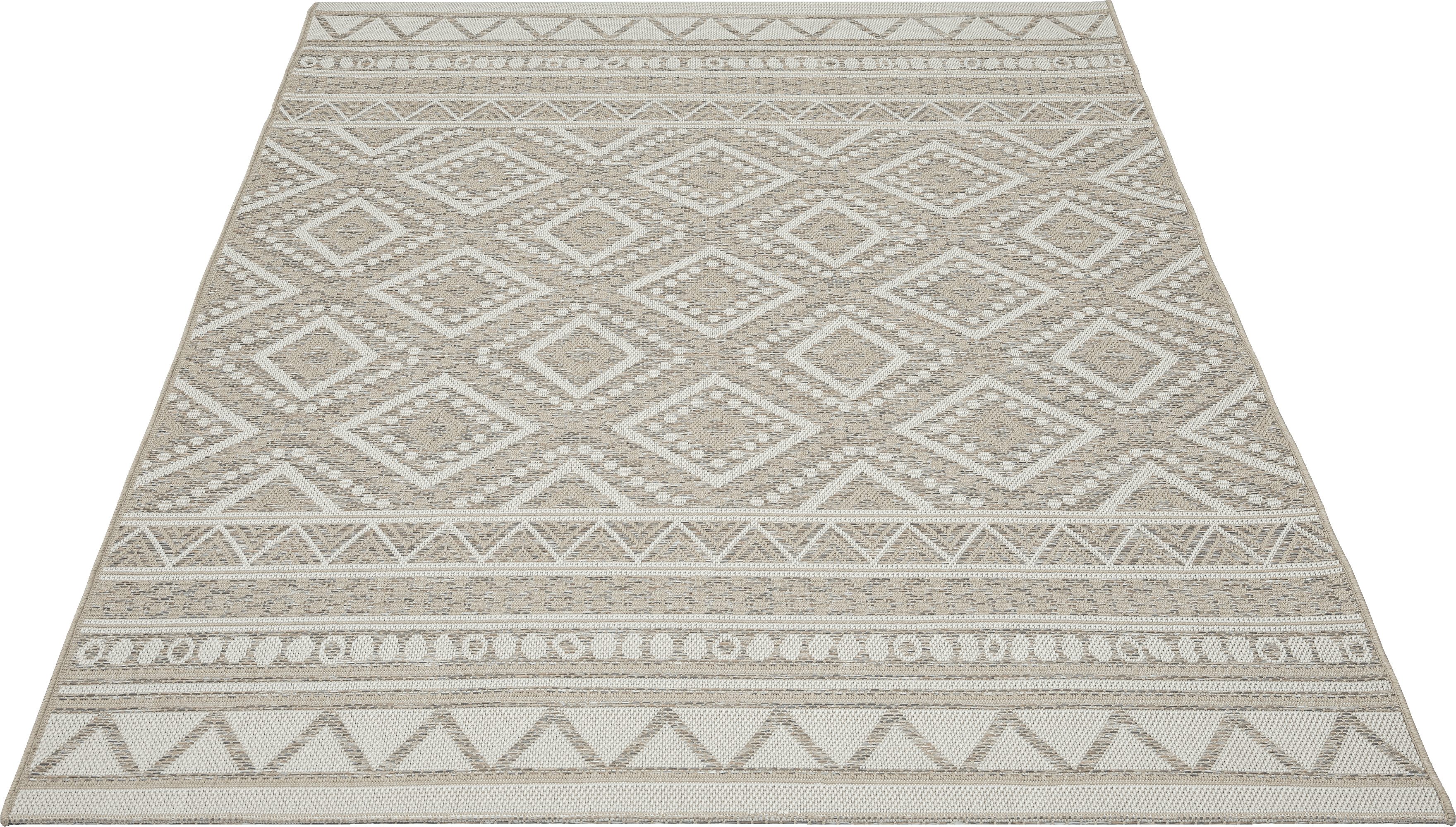 Outdoorteppich Calgary - robuster Outdoor Teppich, auch für Küche oder Esszimmer, the carpet, Rechteck, Boho-Style, Außenbereich, Vintage-Optik