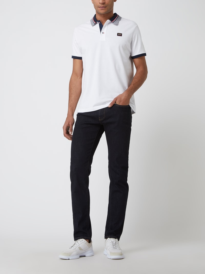 Tapered Fit Jeans mit Bio-Baumwolle Modell 'Lyon' in jeans