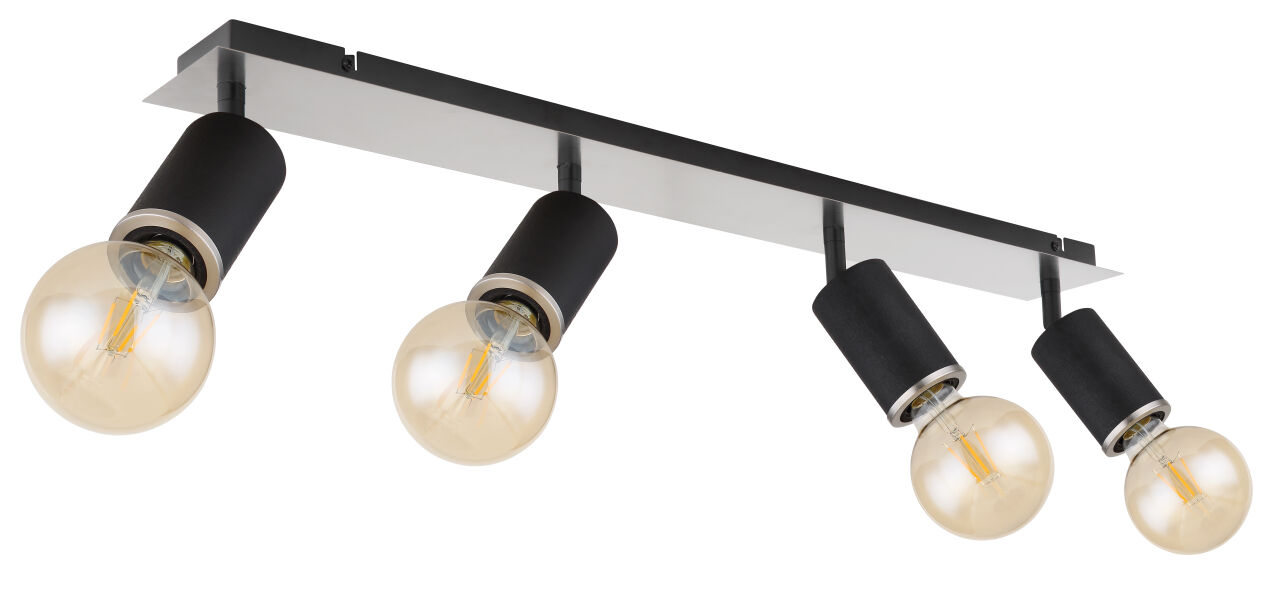Globo Lighting - JOSEBA - Strahler Metall schwarz matt, 4x E27