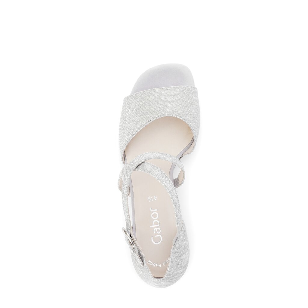 Gabor fashion Riemchensandale silber