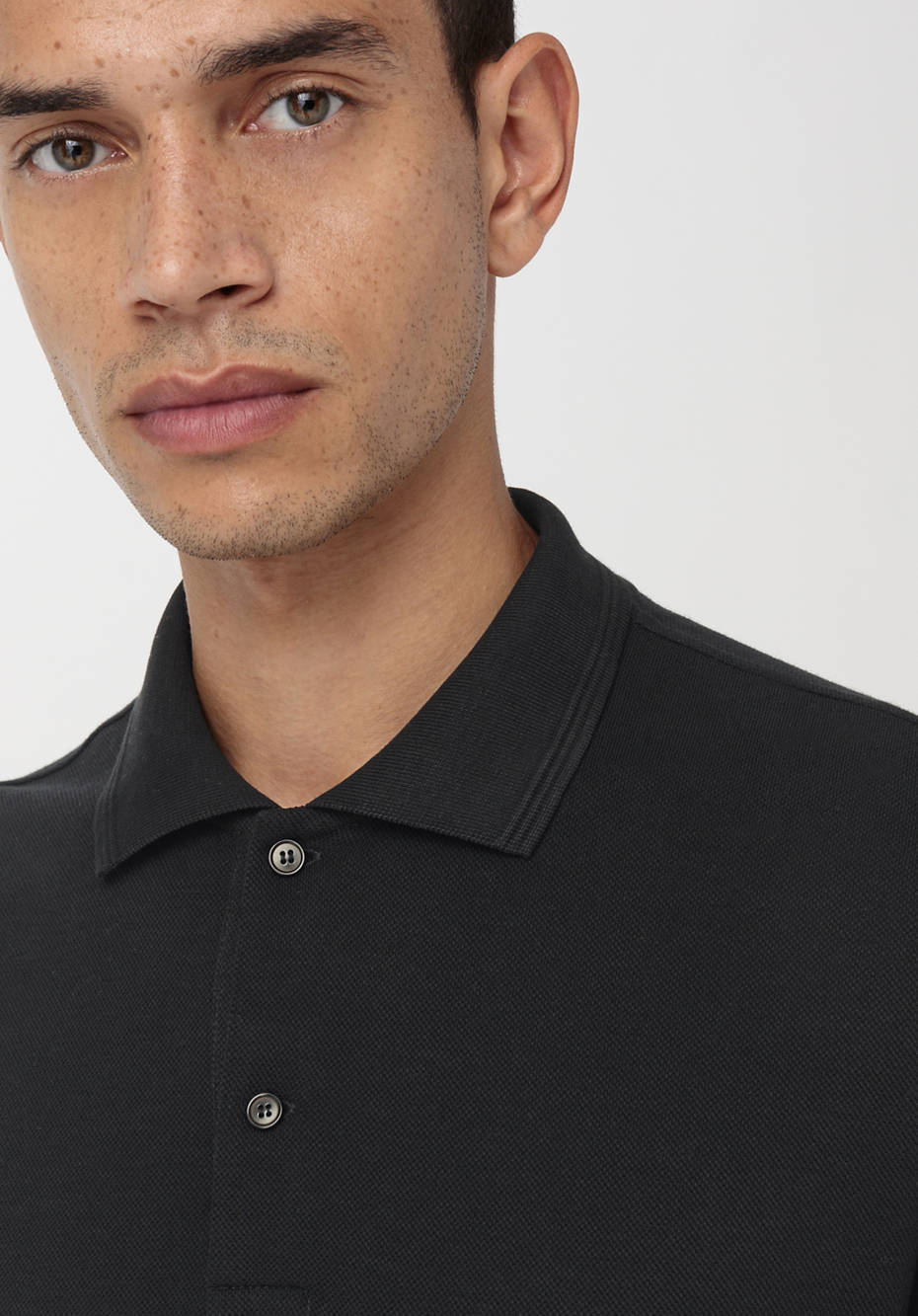 Poloshirt Zwirnjersey aus reiner Bio-Baumwolle
