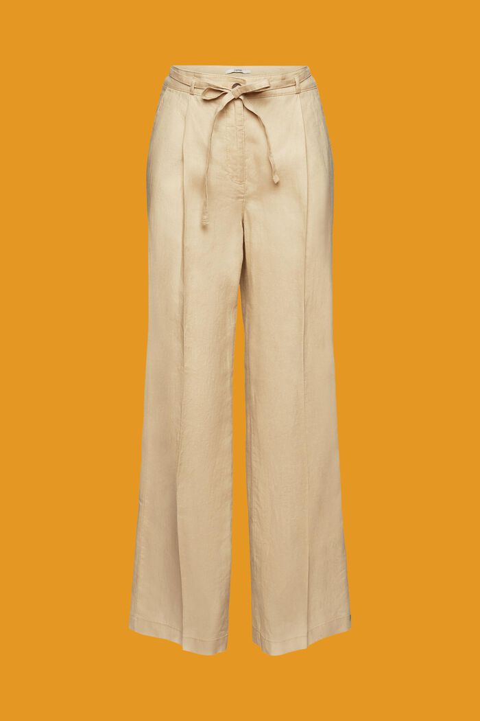 Leinenhose mit weitem Bein