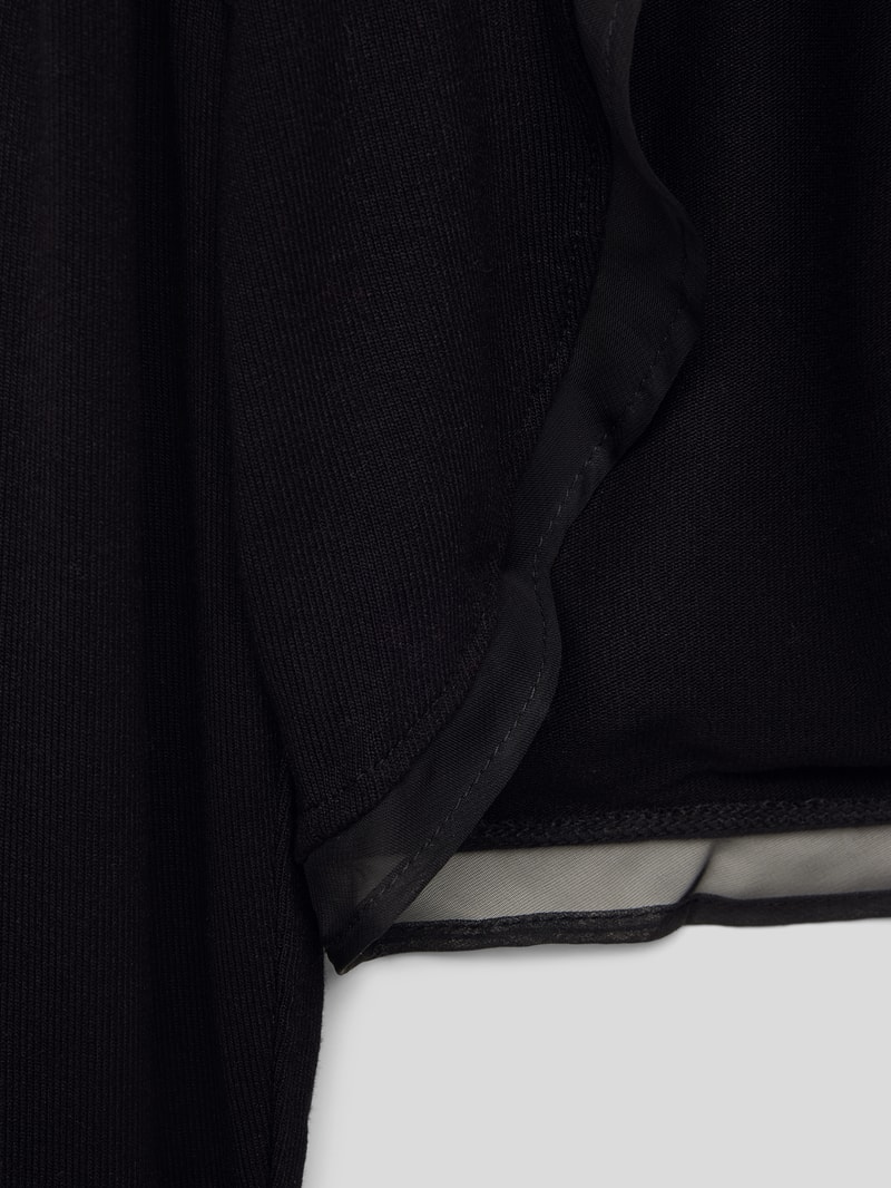 Bolero in Ripp-Optik in schwarz