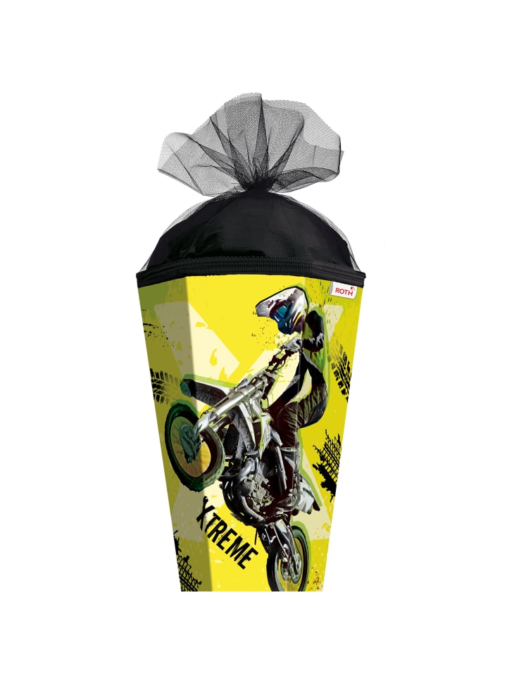ROTH Schultüte groß Extreme Motocross 85 cm in Gelb günstig kaufen onesize