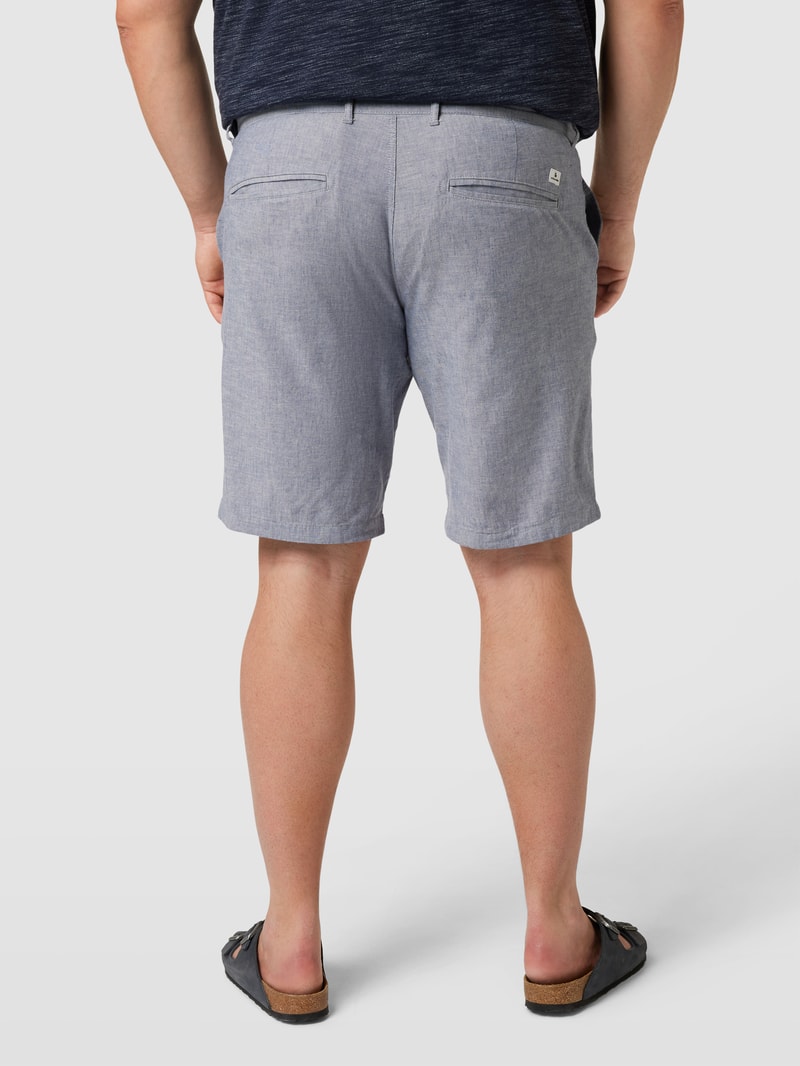 PLUS SIZE RegularFit Shorts mit Leinen Modell 'DAVE' in blau