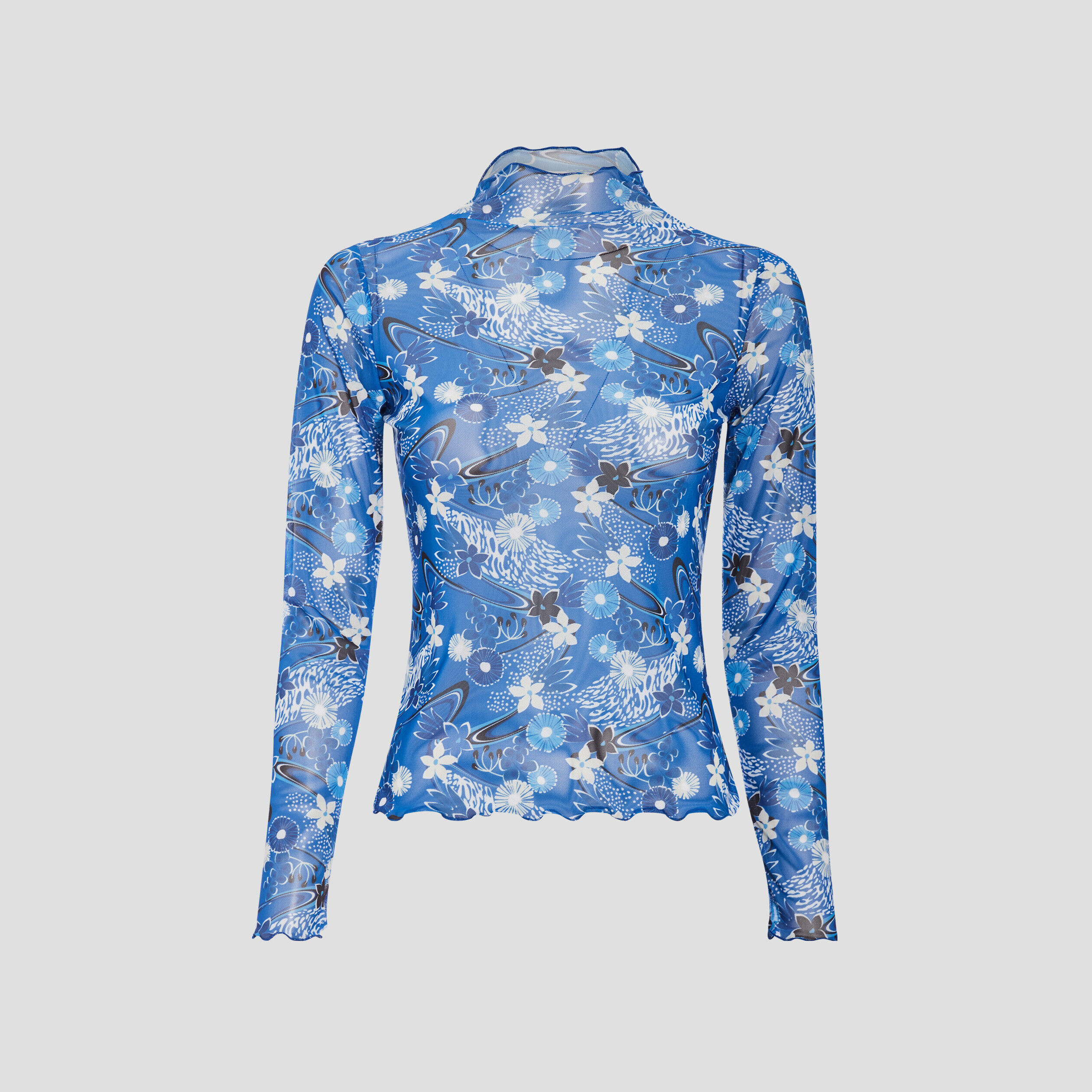 T-shirt manches longues bleu electrique femme | Cache Cache