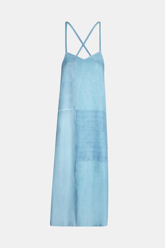 Slipdress mit Denim-Allover-Print