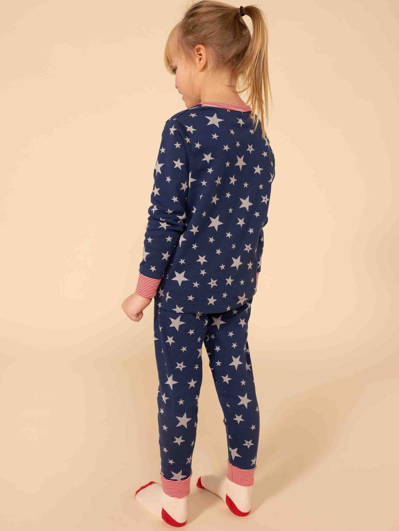 Pyjama déguisement phosphorescent en coton PETIT BATEAU bleu imprimé